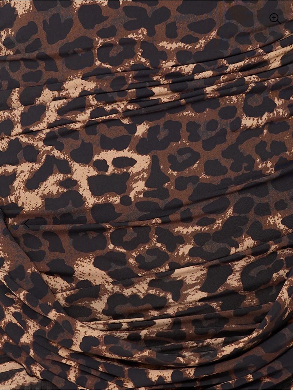 NWT Hello Molly Leopard Print Long-Sleeve Mini Dress - Brown - Picture 5 of 5